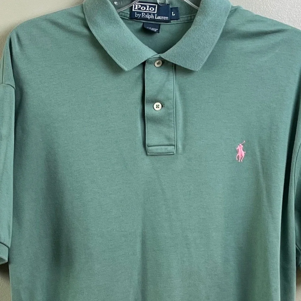2 Polo By‎ Ralph Lauren Green & Purple Polo Golf Shirts Pink Red Pony Size Large